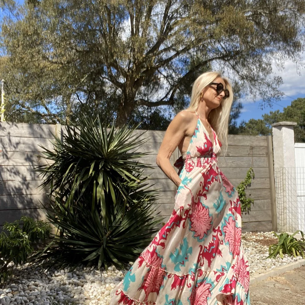 Robe longue fluide dos nu bohème – Image 4