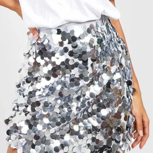 Jupe Unie à Sequins avec Coupe Régulière pour Femme | Idéale pour les Fêtes ou Les événements en Soirée