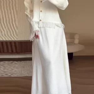Ensemble Deux Pièces Avec Haut À Manches Longues Et Pantalon Taille Haute pour Femme | Idéal pour Usage Quotidien