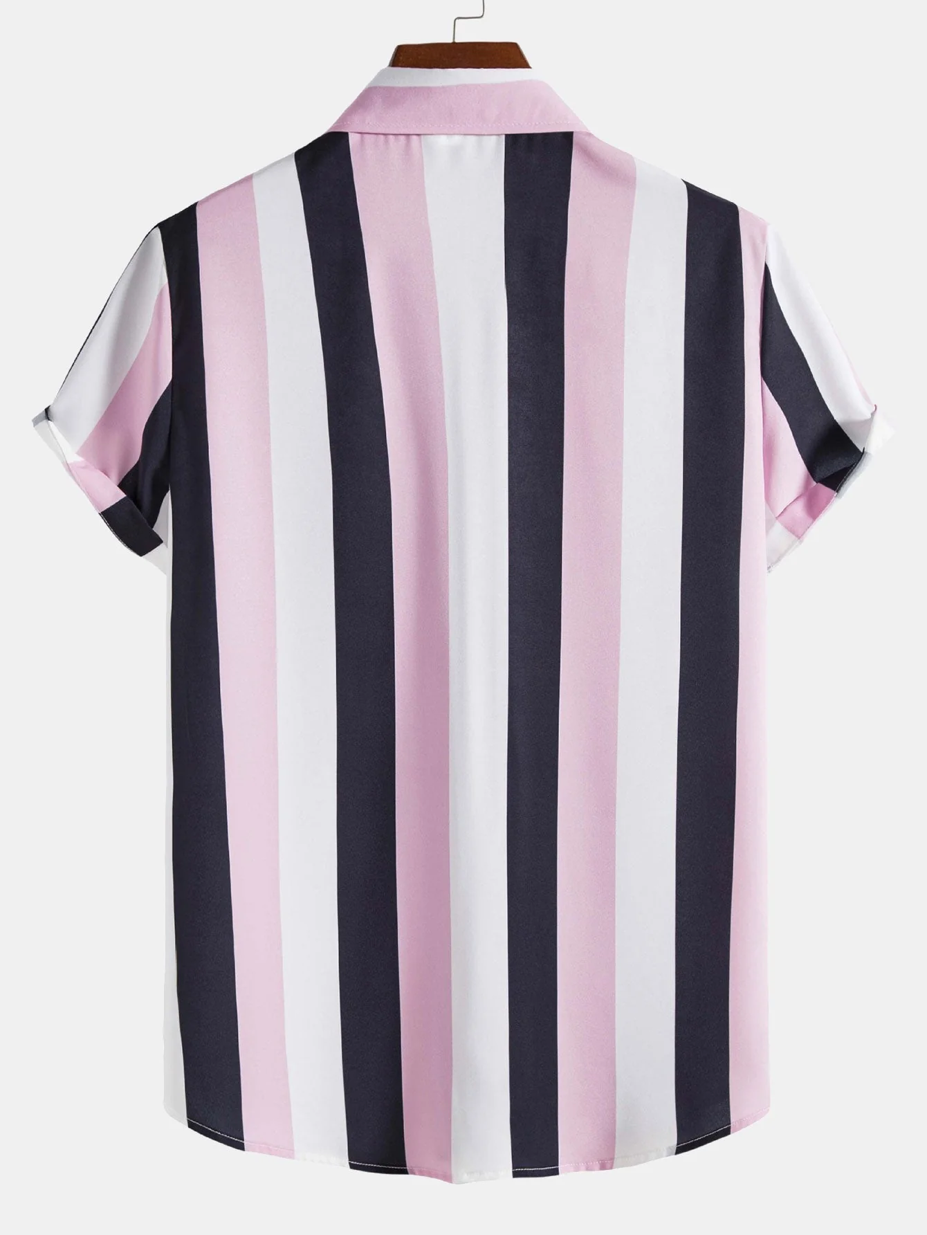 Chemise à Rayures Larges avec Boutons pour Homme | Idéale pour un Usage Quotidien ou Habillé Décontracté – Image 4