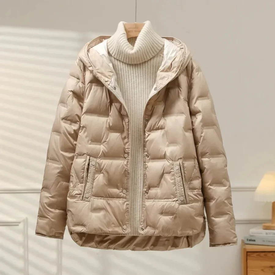 Veste Matelassée avec Col Revers Et Fermeture À Pression pour Femme | Idéale pour Les Journées Fraîches – Image 3