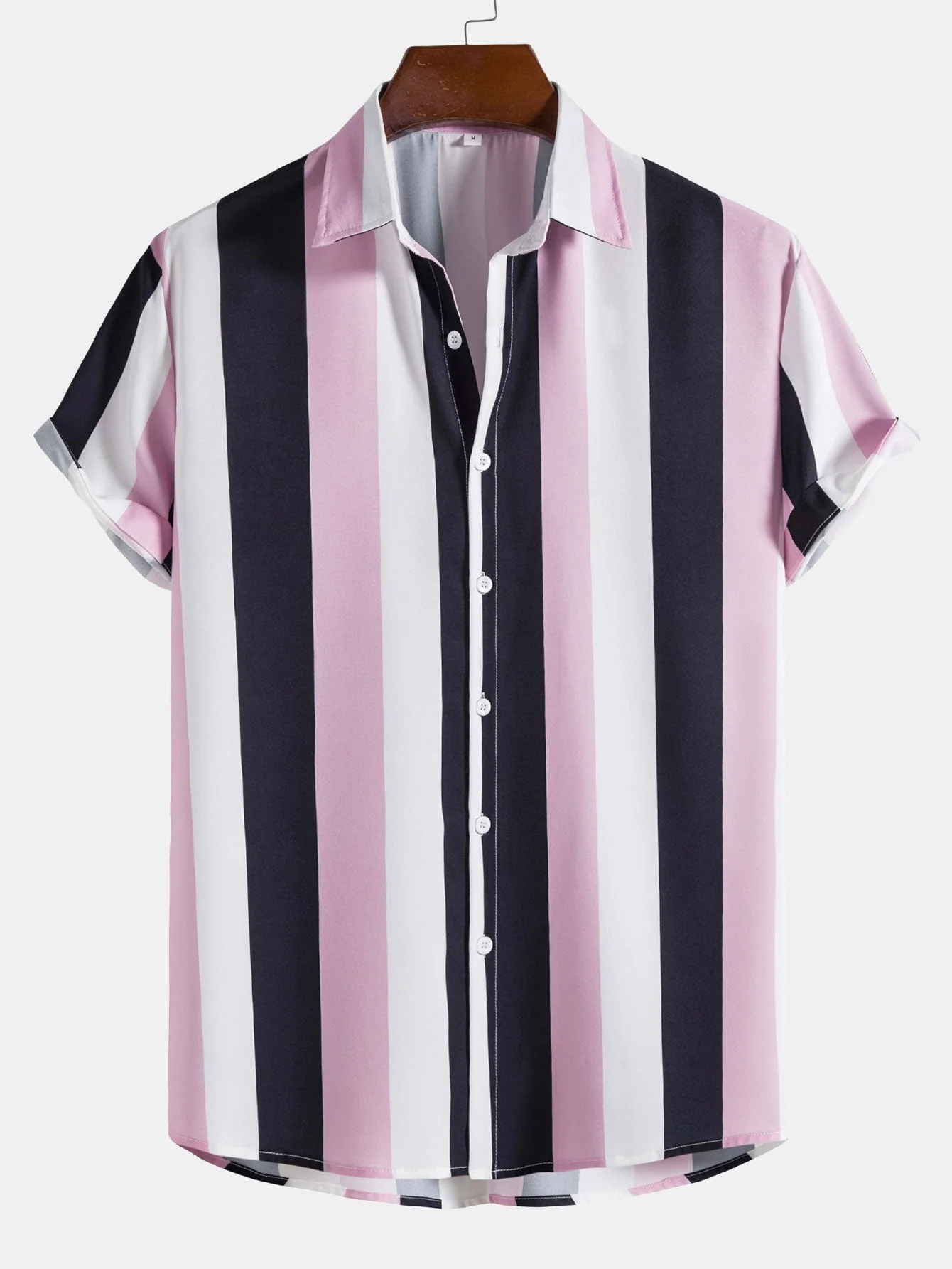 Chemise à Rayures Larges avec Boutons pour Homme | Idéale pour un Usage Quotidien ou Habillé Décontracté