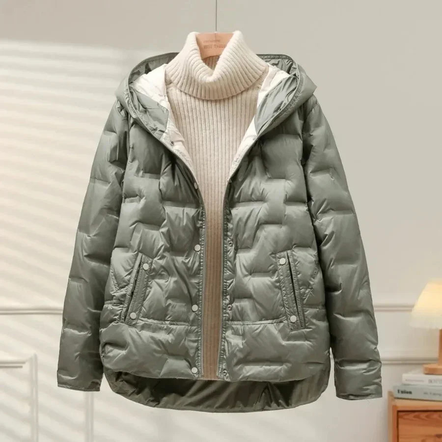 Veste Matelassée avec Col Revers Et Fermeture À Pression pour Femme | Idéale pour Les Journées Fraîches – Image 4