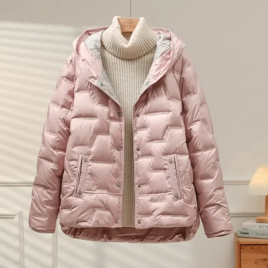 Veste Matelassée avec Col Revers Et Fermeture À Pression pour Femme | Idéale pour Les Journées Fraîches – Image 2