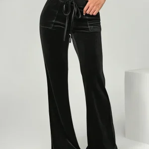 Pantalon Femme Évasé à Taille Élastique avec Poches | Idéal pour un Usage Quotidien