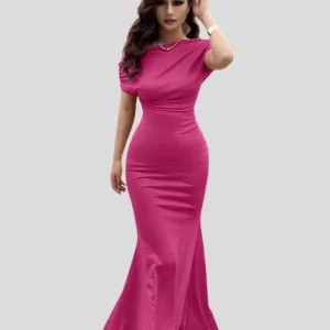 Robe Longue Épaules Dénudées avec Volants pour Femme | Idéale pour Mariages ou Événements d’Été