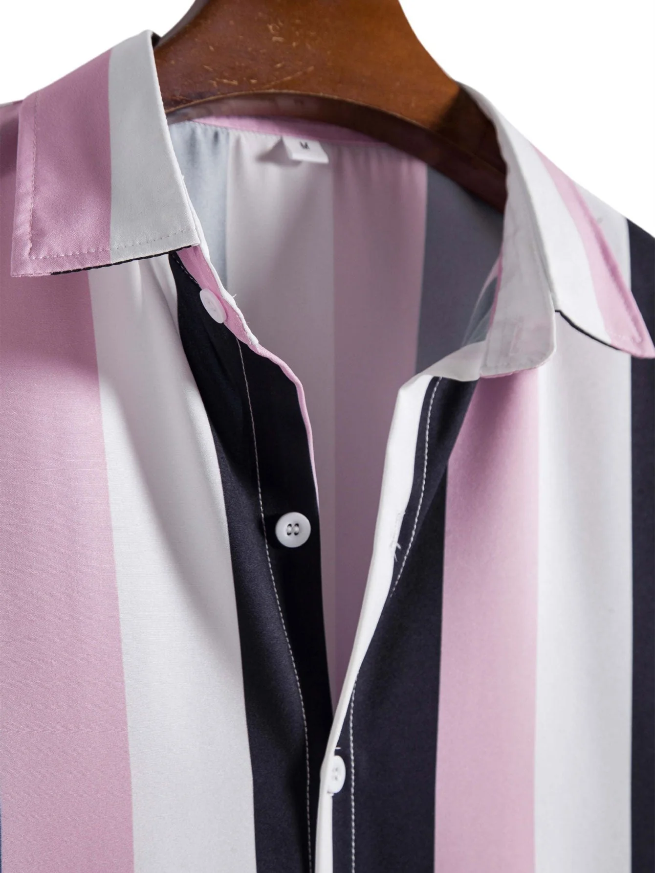 Chemise à Rayures Larges avec Boutons pour Homme | Idéale pour un Usage Quotidien ou Habillé Décontracté – Image 5