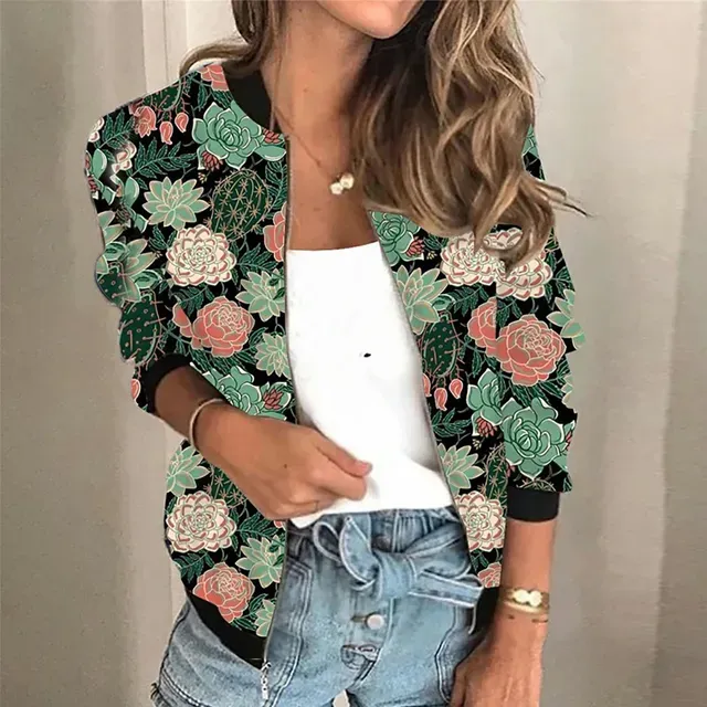 Veste zippée imprimée pour femmes | Idéal pour toutes les saisons – Image 4