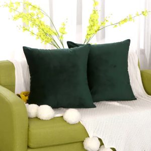 Housse Coussin Vert Emeraude