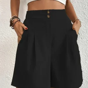 Short à Taille Haute avec Coupe Ample pour Femme | Idéal pour l'Été
