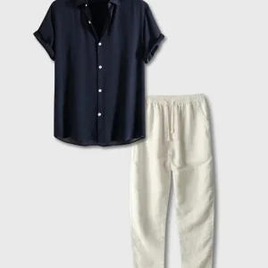 Ensemble D’été Avec Fermeture Boutonnée Pour Homme | Idéal Pour Les Soirées Estivales