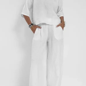 Ensemble Avec Haut Court Et Pantalon Large pour Femme | Idéal pour Les Journées d’Été