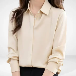 Blouse Avec Col Chemise Et Coupe Droite Pour Femme | Idéale Pour Usage Quotidien