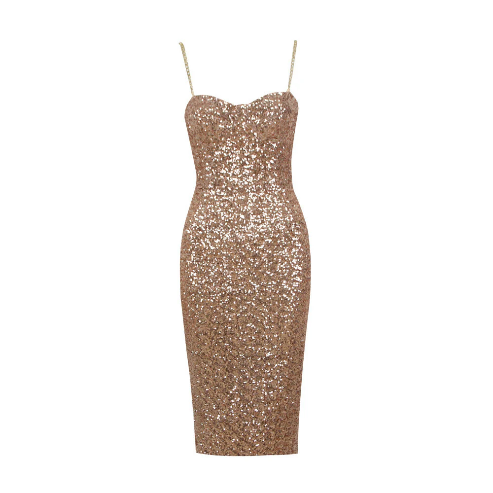 Robe Midi Brillante avec Fermeture à Glissière pour Femme | Idéale pour les Soirées et Événements Spéciaux – Image 5