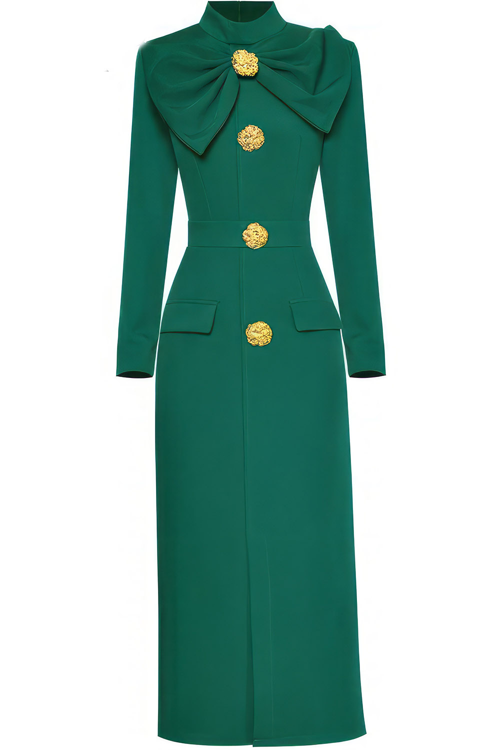 Robe Fourreau Vert Emeraude – Image 3