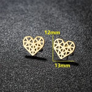 Boucles d’Oreilles Métalliques à Design Minimaliste pour Femme | Idéales pour Tenues Décontractées ou Habillées