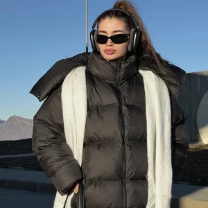 Doudoune Longue avec Capuche et Poches pour Femme | Idéale pour l’Hiver