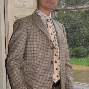 Veste Tweed Homme Anglais Teviot Marron bleu