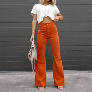Pantalon Évasé avec Taille Haute pour Femme | Idéal pour le Quotidien ou les Occasions Spéciales
