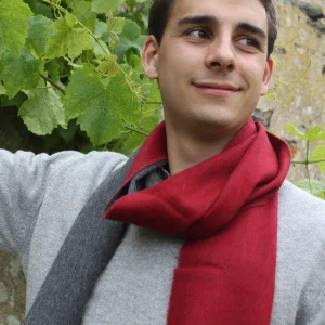Écharpe en cachemire homme réversible