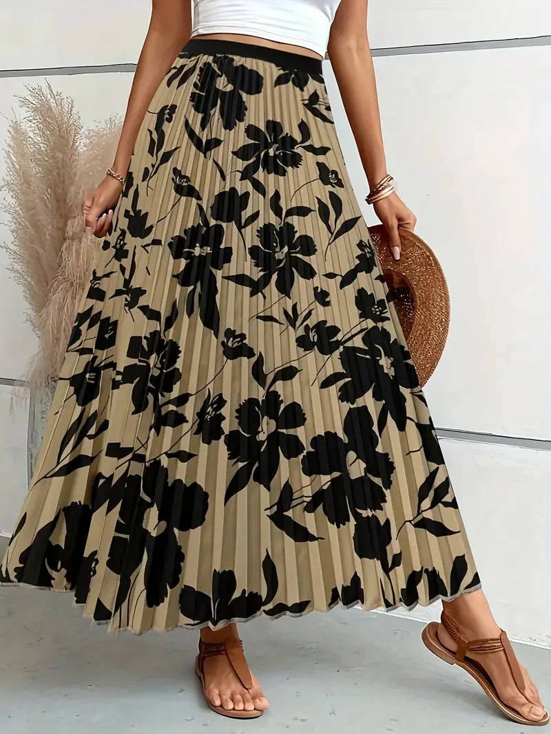 Jupe Plissée à Imprimé Floral pour Femme | Idéale pour le Printemps