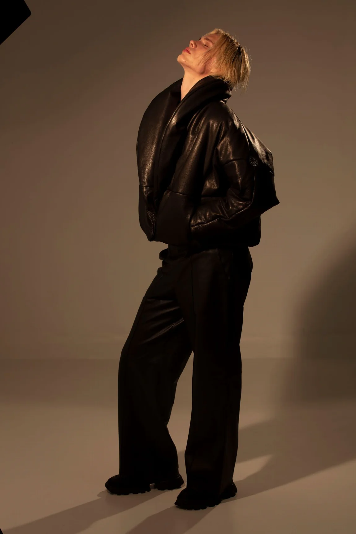 DOUDOUNE OVERSIZE EN CUIR - LIVERPOOL
