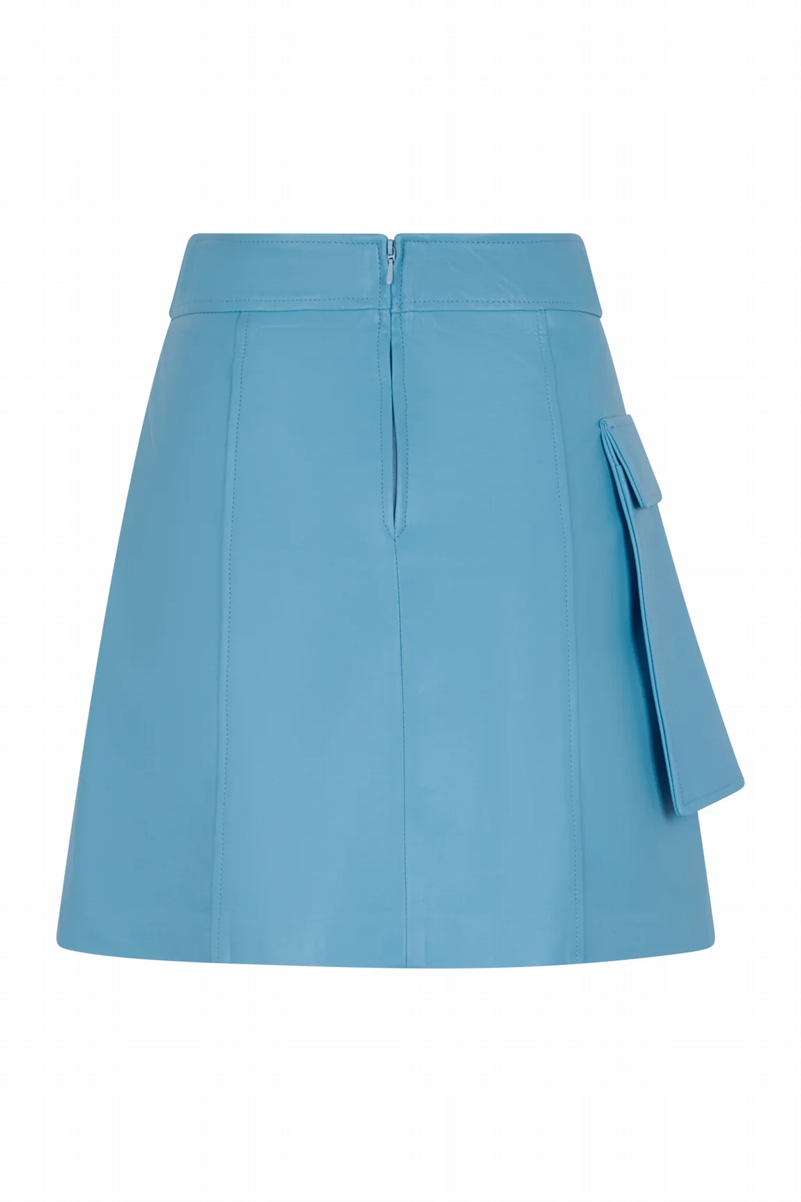 JUPE EN CUIR AVEC POCHE - TARRAGONA WAXY – Image 3
