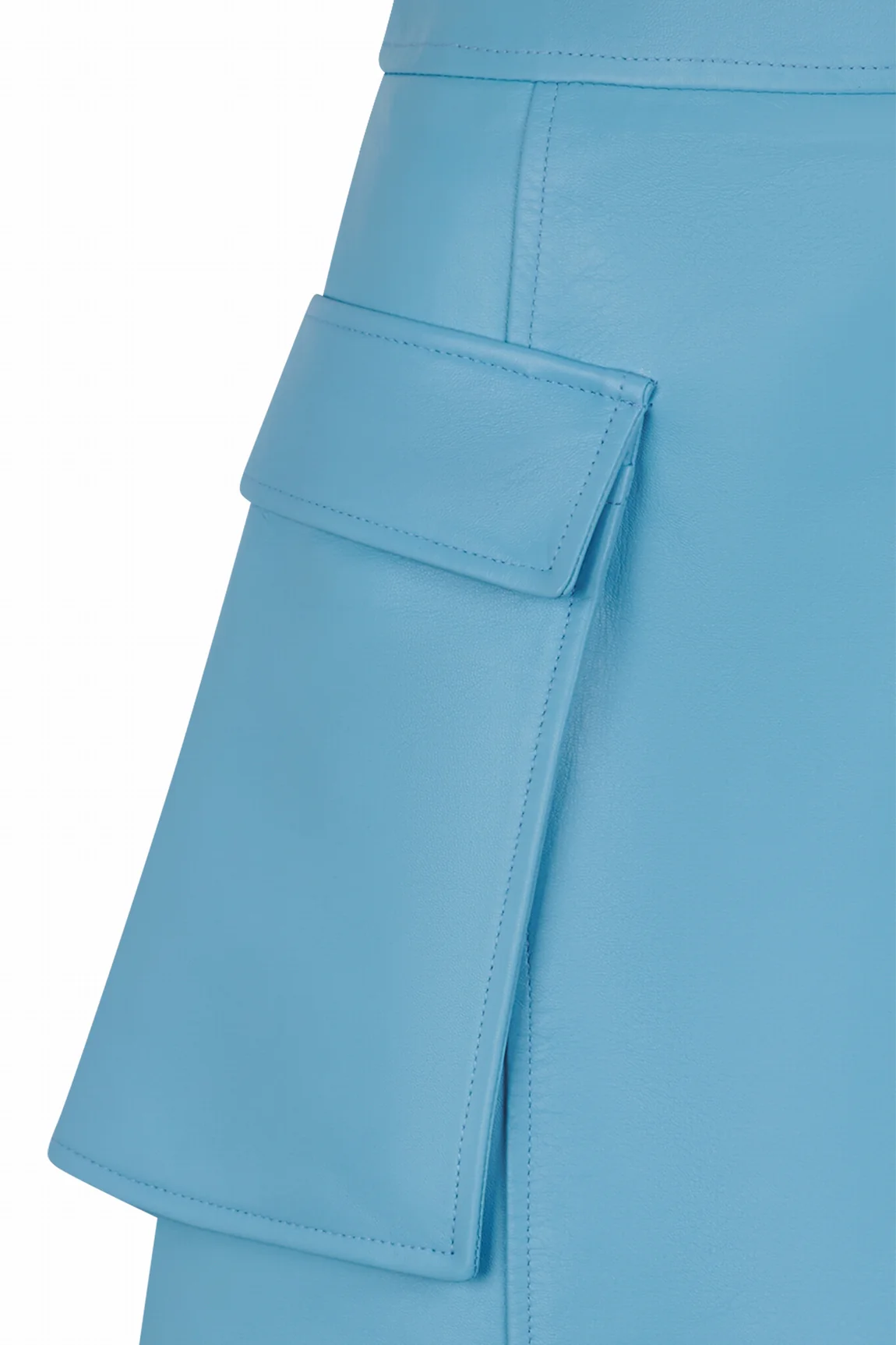 JUPE EN CUIR AVEC POCHE - TARRAGONA WAXY – Image 4