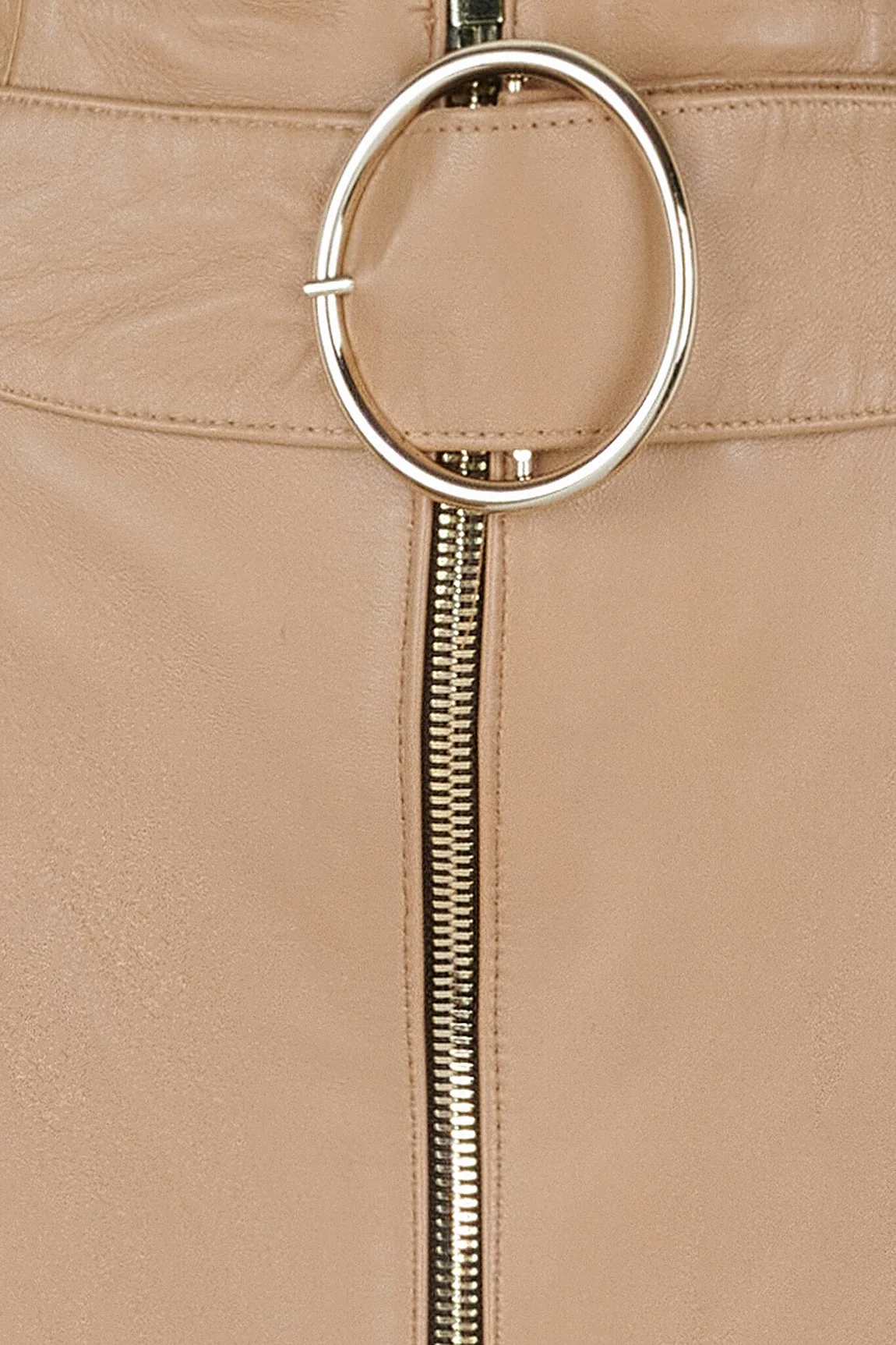 JUPE EN CUIR LONGUE ÉVASÉE - MASSENA WAXY – Image 4