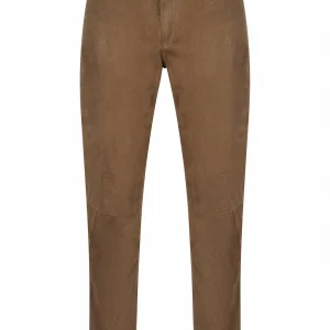 PANTALON EN DAIM 5 POCHES - BRAN VEL