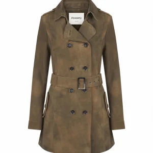 TRENCH COURT EN DAIM - MORAINE VEL