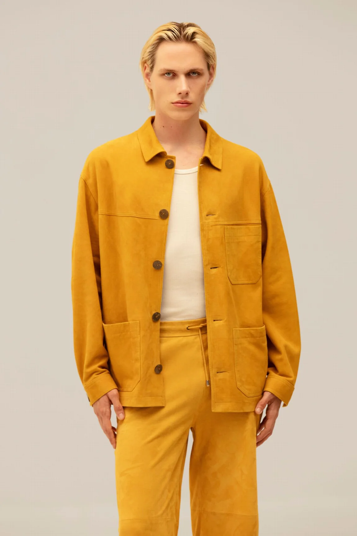 VESTE DAIM POCHES ET BOUTONS - TERUEL VEL – Image 2