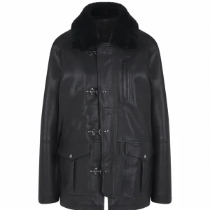 VESTE EN CUIR CROISÉE - KINGSEY