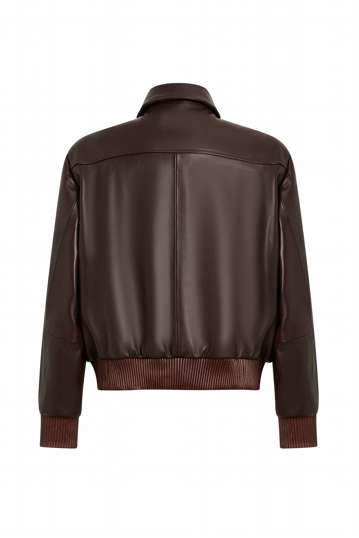 VESTE EN CUIR OVERSIZE - BRUNFLO WAXY – Image 2