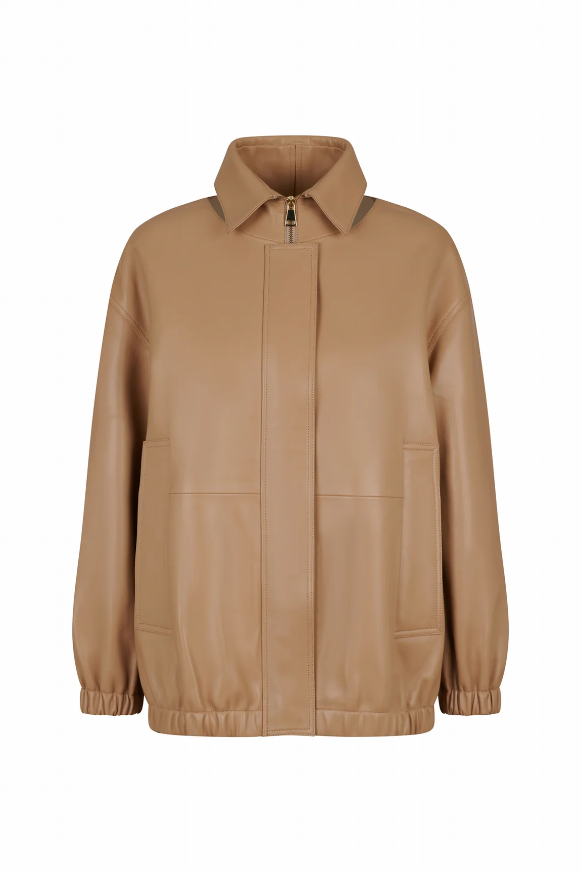 VESTE EN CUIR OVERSIZE - NAVIA WAXY – Image 2
