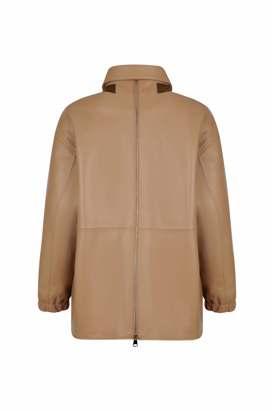 VESTE EN CUIR OVERSIZE - NAVIA WAXY – Image 3