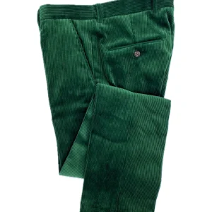 Pantalon en velours côtelé homme vert bouteille