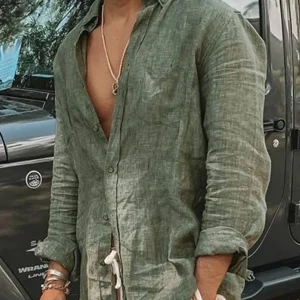 Chemise À Manches Longues Avec Manches Retroussables Pour Homme | Idéale Pour L'Été Et Les Vacances