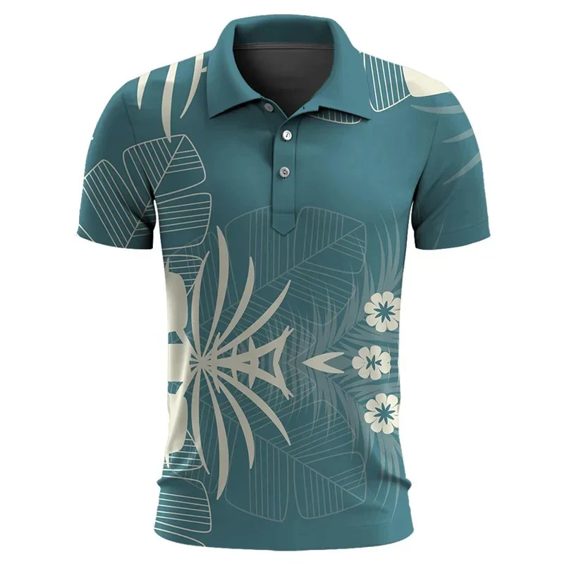 Polo À Manches Courtes Imprimé Tropical En Grandes Tailles Pour Homme | Idéal Pour L'Été Et Les Loisirs – Image 5