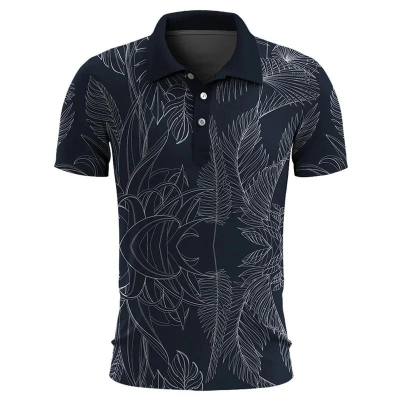 Polo À Manches Courtes Imprimé Tropical En Grandes Tailles Pour Homme | Idéal Pour L'Été Et Les Loisirs – Image 6
