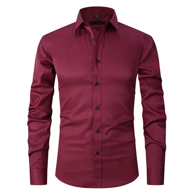 Chemise Homme Slim-Fit | Sans Repassage | Tissu Extensible Confort – Image 5
