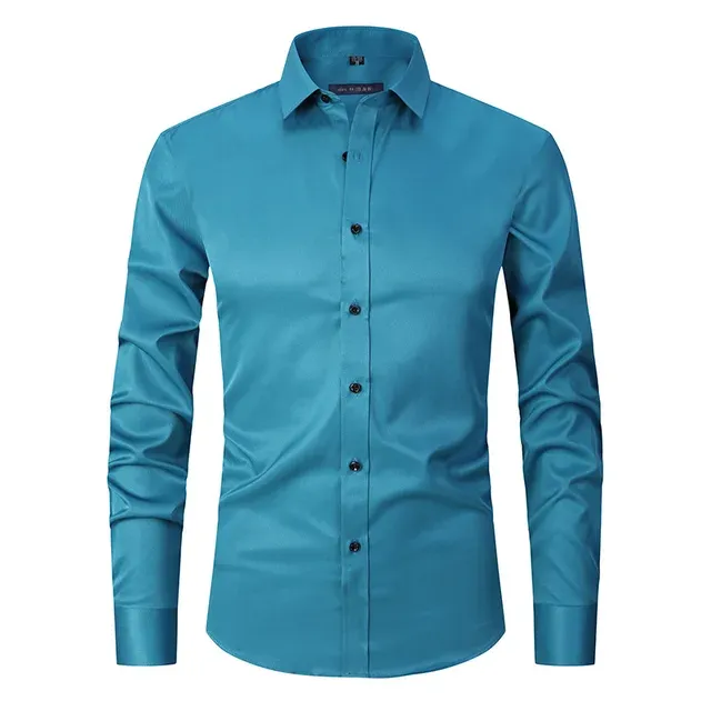 Chemise Homme Slim-Fit | Sans Repassage | Tissu Extensible Confort – Image 8