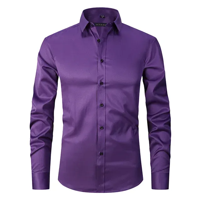 Chemise Homme Slim-Fit | Sans Repassage | Tissu Extensible Confort – Image 9