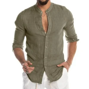 Chemise à Manches Longues avec Coupe Décontractée pour Homme | Idéale pour les Journées Chaudes