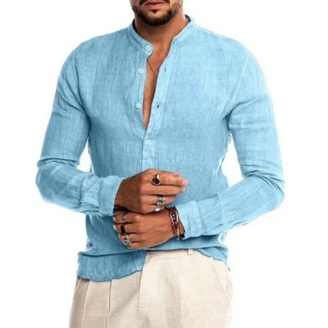 Chemise à Manches Longues avec Coupe Décontractée pour Homme | Idéale pour les Journées Chaudes – Image 3