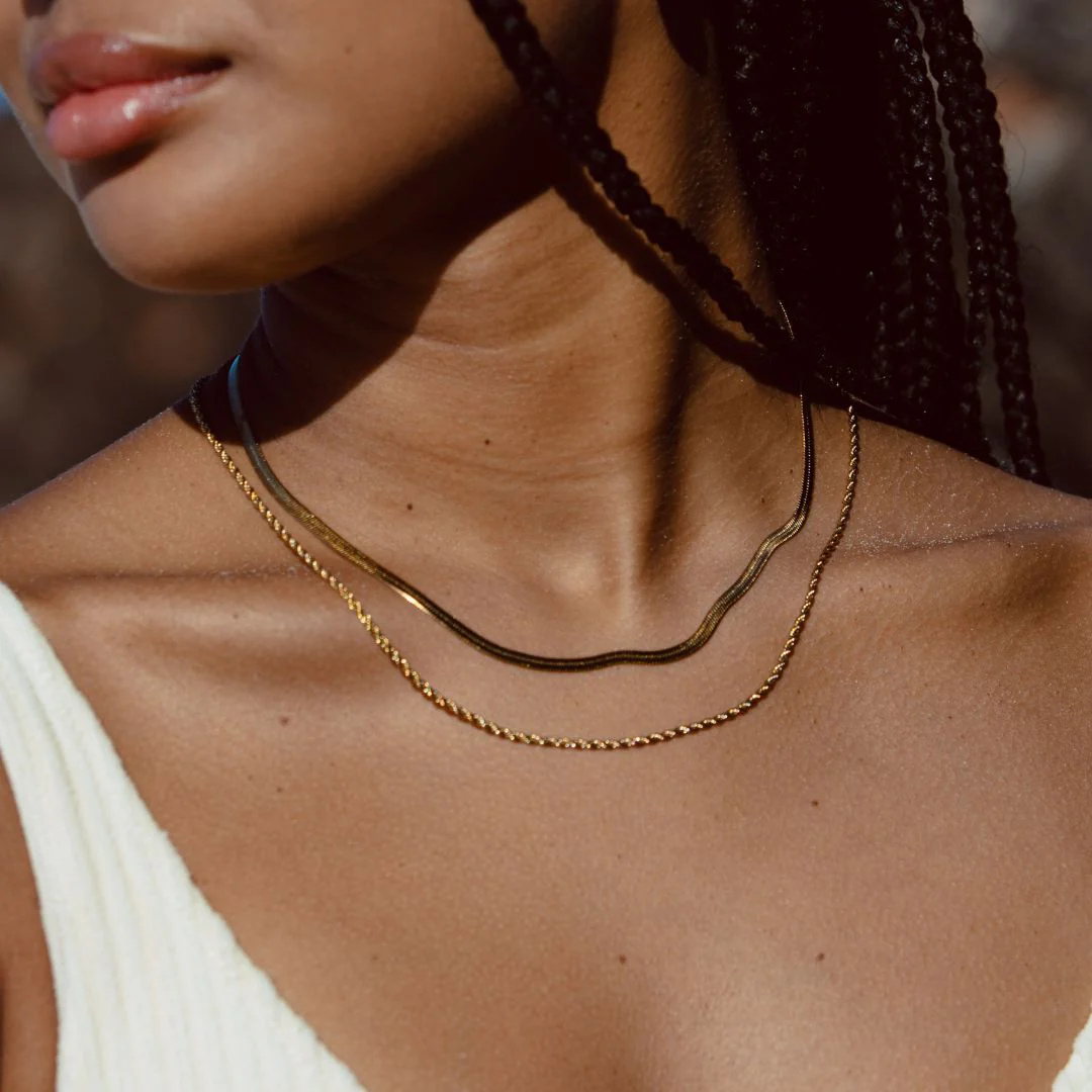 Collier Superposé À Double Chaîne pour Femme | Idéal pour Les Tenues Quotidiennes – Image 3