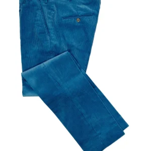 Pantalon en velours cotelé homme bleu