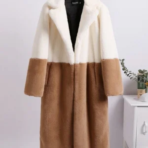 Manteau Bicolore avec Design Moderne pour Femme | Idéal pour la Saison Froide