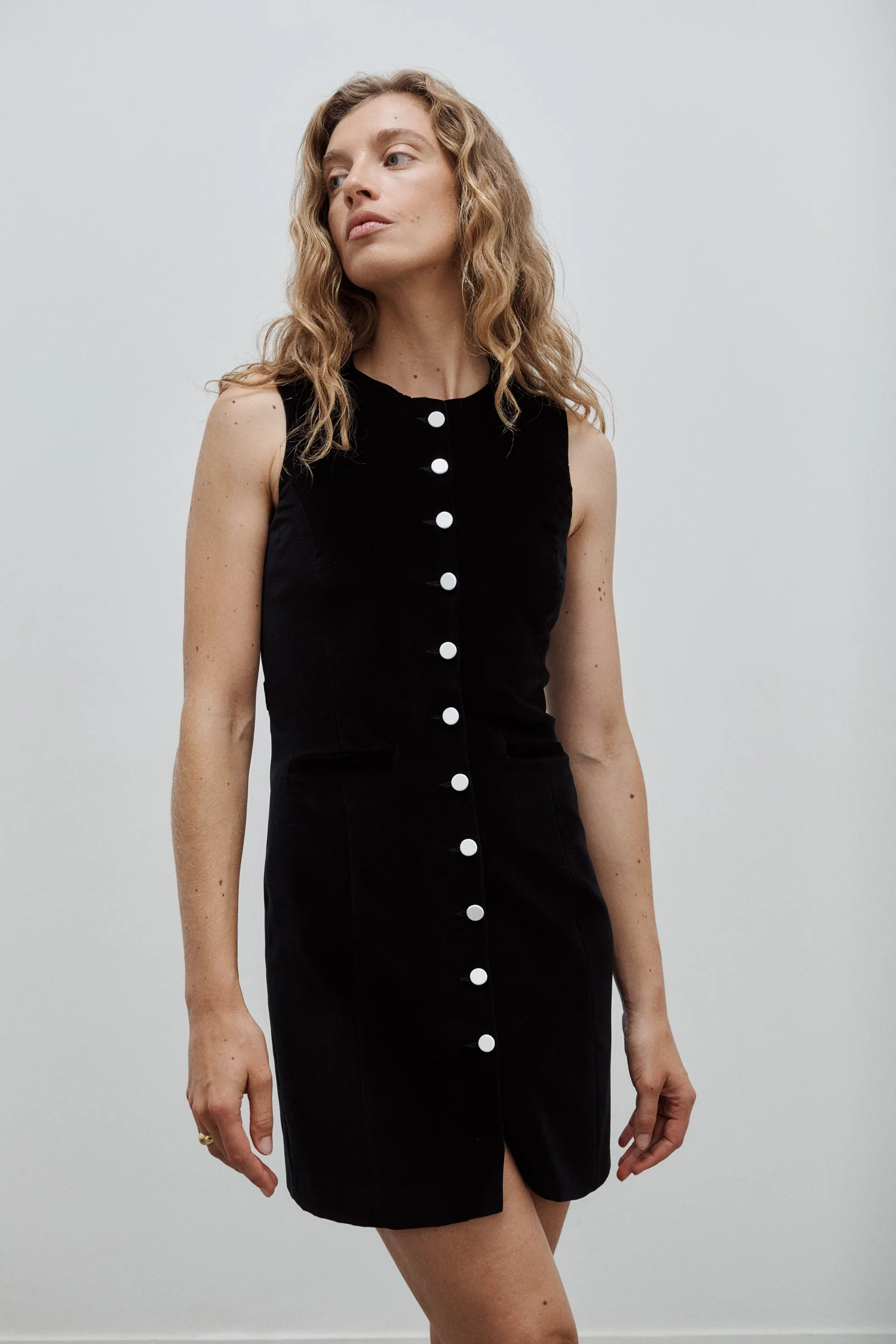 Robe Jackie Velours de Coton Noir – Image 4