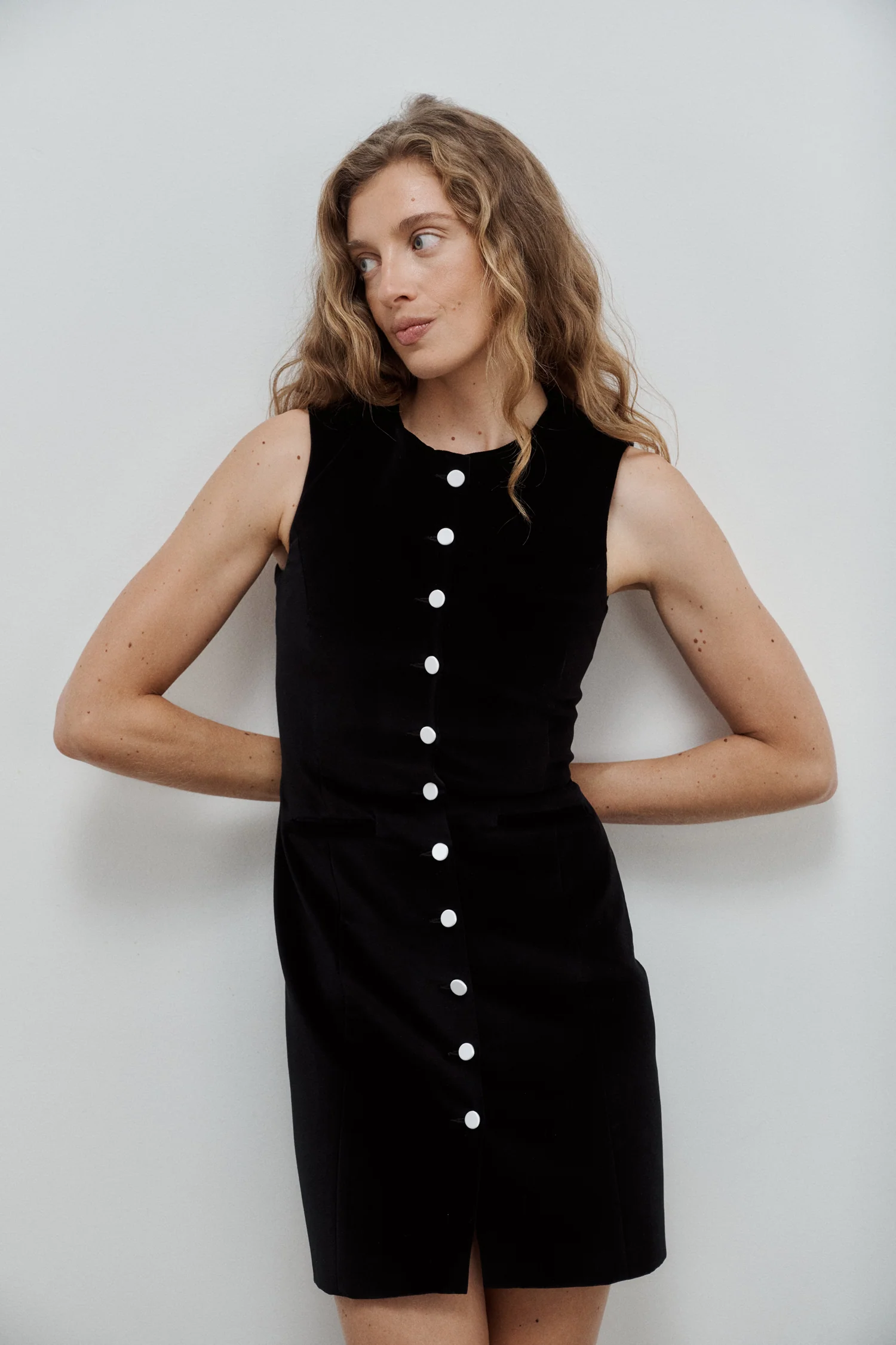 Robe Jackie Velours de Coton Noir – Image 2